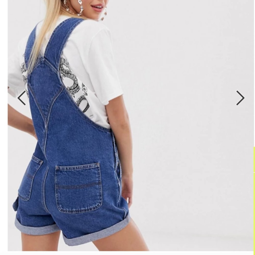 Reclaimed Vintage || Denim Overall Shorts